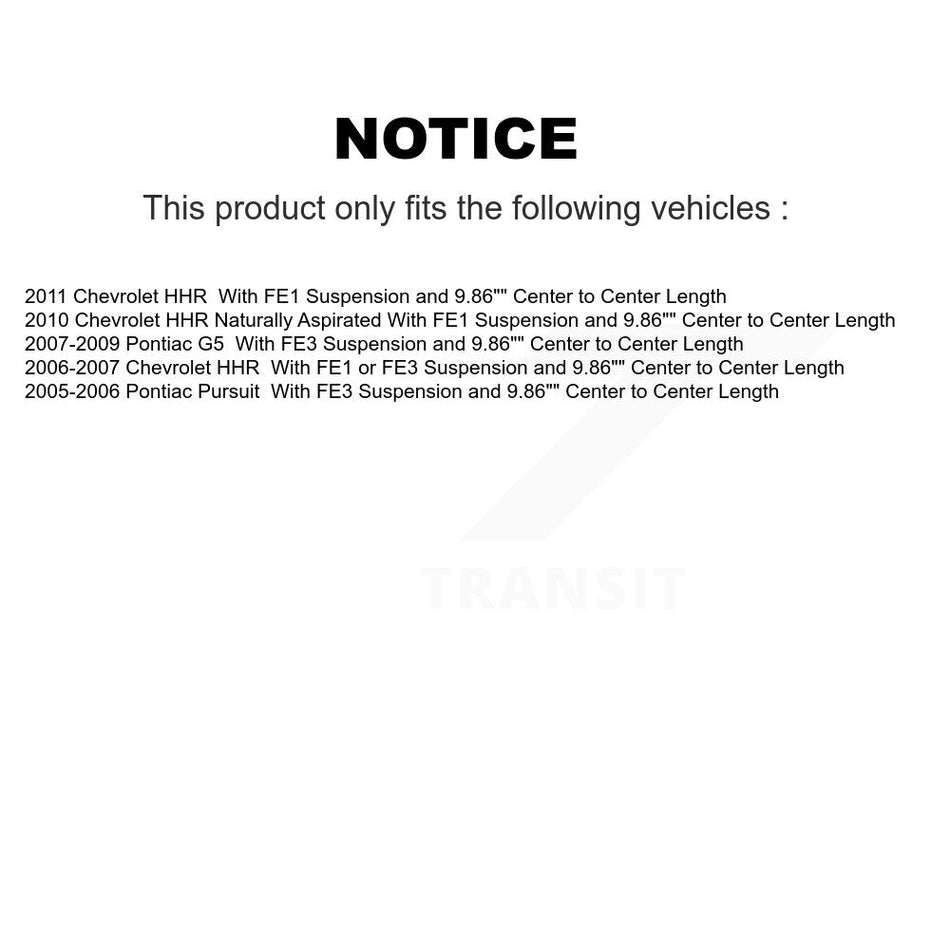 Front Suspension Control Arm And Ball Joint Assembly Stabilizer Bar Link Kit For Chevrolet HHR Pontiac G5 Pursuit KTR-100130