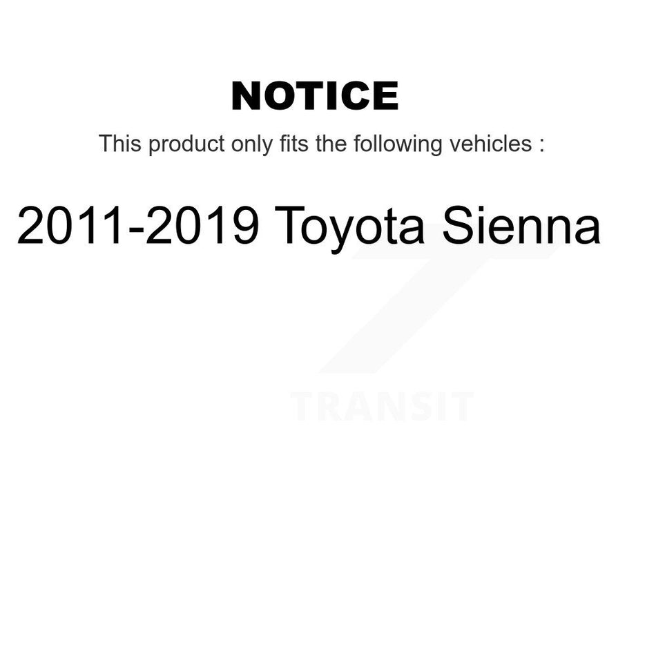 Front Suspension Control Arm And Ball Joint Assembly Stabilizer Bar Link Kit For 2011-2019 Toyota Sienna KTR-100157