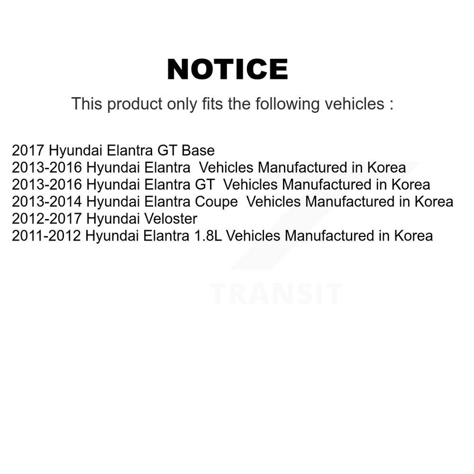 Front Suspension Control Arm And Ball Joint Assembly Stabilizer Bar Link Kit For Hyundai Elantra Veloster GT Coupe KTR-100160