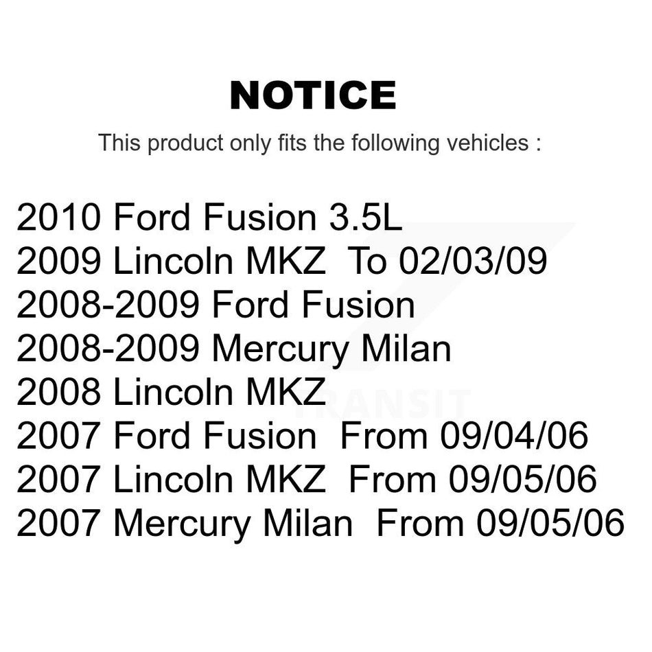 Front Suspension Control Arm And Ball Joint Assembly Stabilizer Bar Link Kit For Ford Fusion Lincoln MKZ Mercury Milan KTR-100263