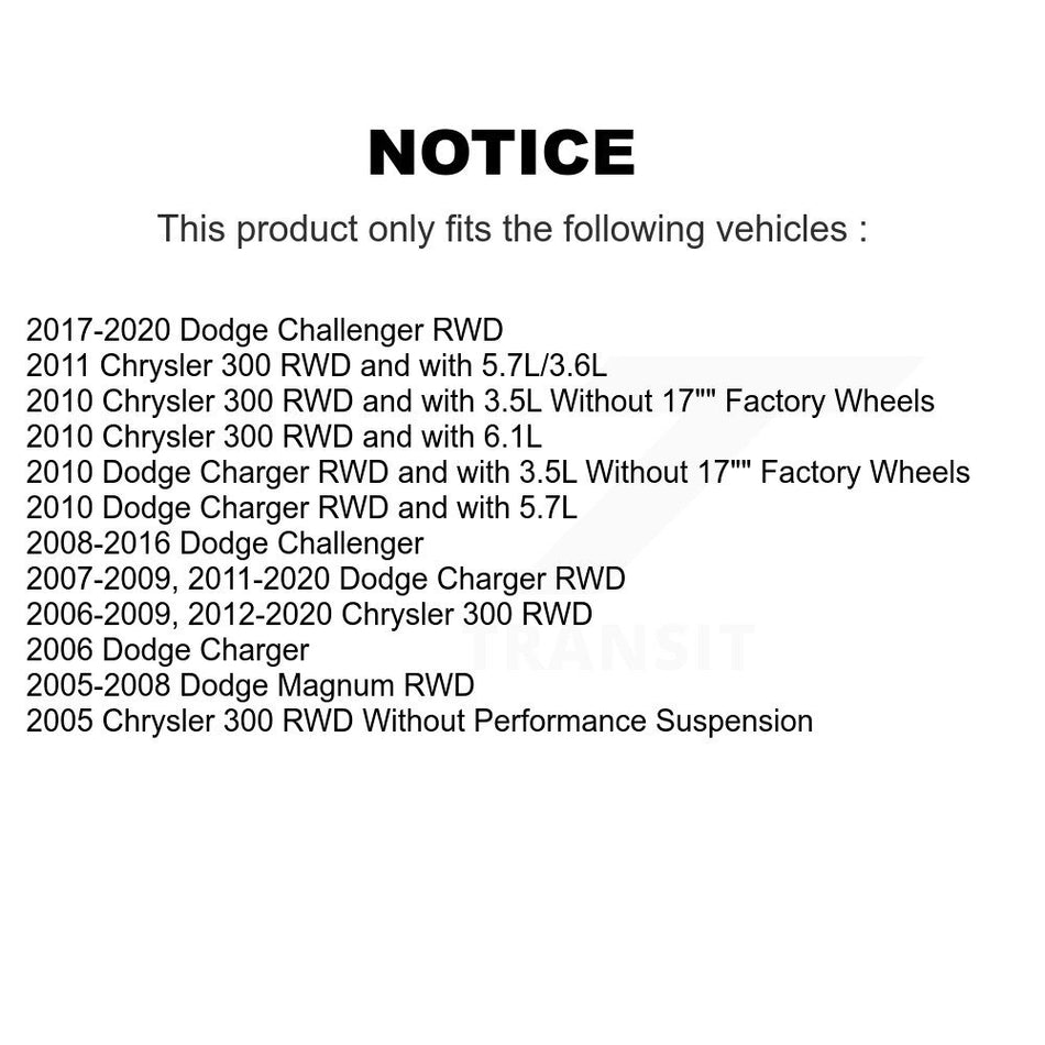 Front Suspension Control Arm And Ball Joint Assembly Stabilizer Bar Link Kit For Dodge Charger Chrysler 300 Challenger Magnum KTR-100301