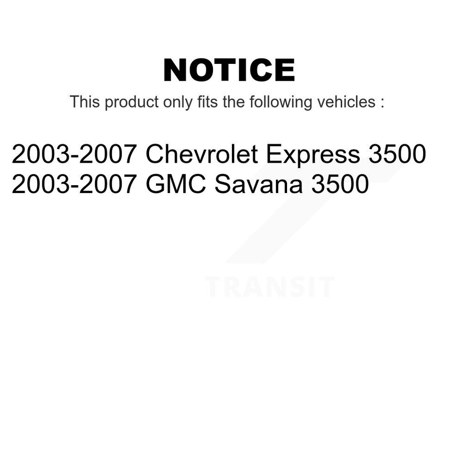 Front Suspension Control Arm And Ball Joint Assembly Steering Tie Rod End Stabilizer Bar Link Kit (8Pc) For 2003-2007 Chevrolet Express 3500 GMC Savana KTR-100341