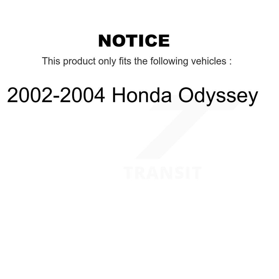 Front Suspension Control Arm And Ball Joint Assembly Steering Tie Rod End Stabilizer Bar Link Kit (8Pc) For 2002-2004 Honda Odyssey KTR-100381