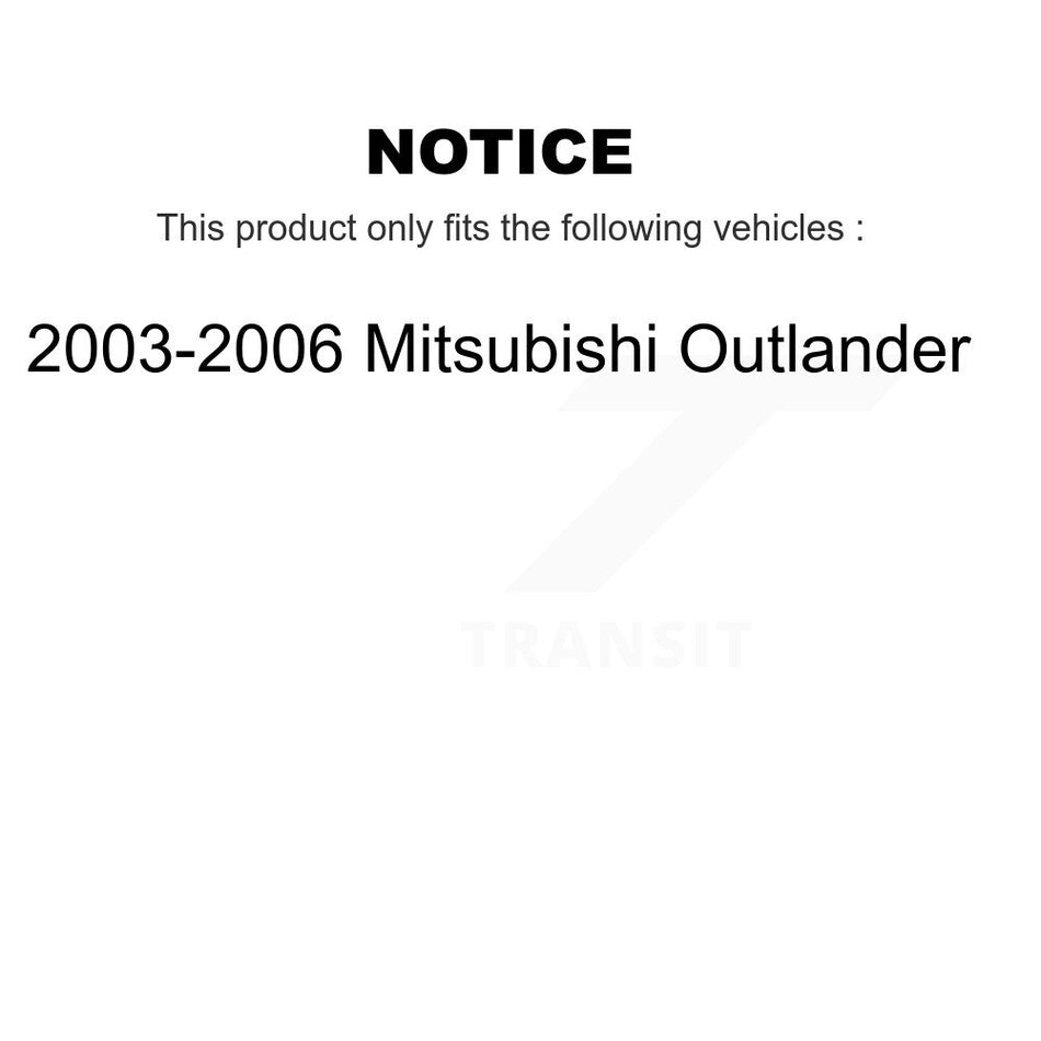 Front Suspension Control Arm And Ball Joint Assembly Steering Tie Rod End Stabilizer Bar Link Kit (8Pc) For 2003-2006 Mitsubishi Outlander KTR-100400