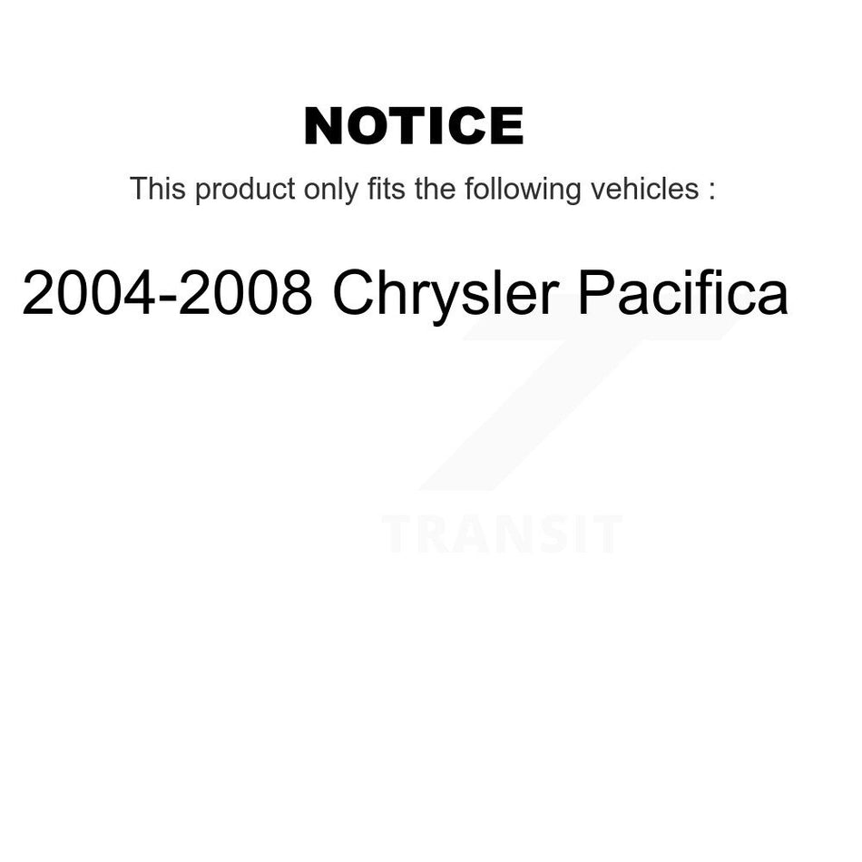 Front Suspension Control Arm And Ball Joint Assembly Steering Tie Rod End Stabilizer Bar Link Kit (8Pc) For 2004-2008 Chrysler Pacifica KTR-100419