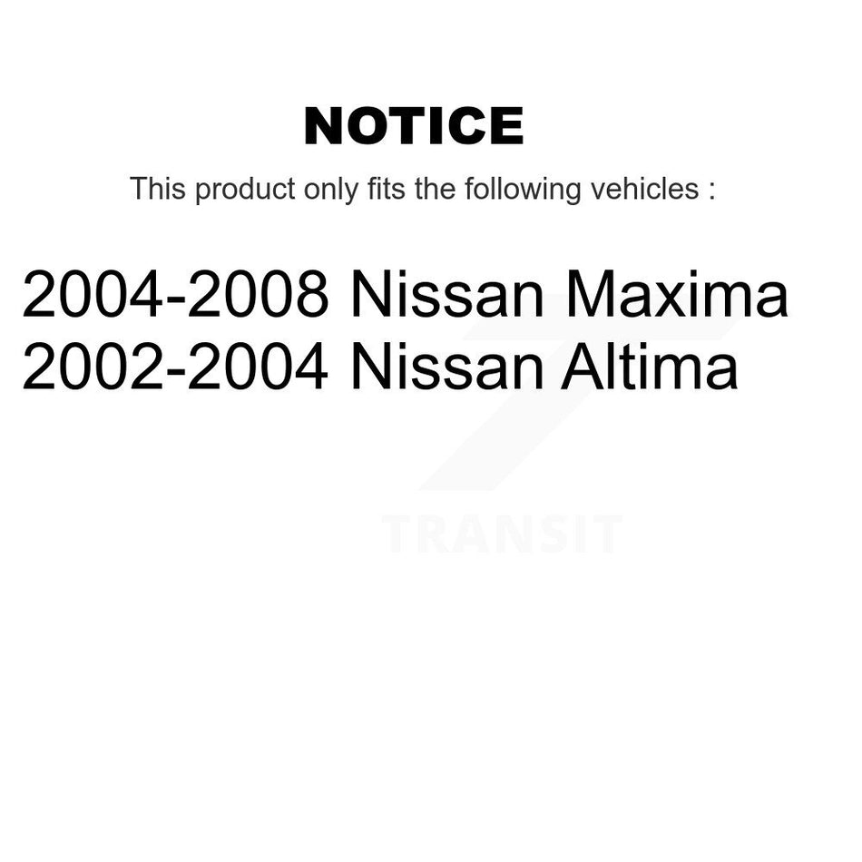 Front Suspension Control Arm And Ball Joint Assembly Steering Tie Rod End Stabilizer Bar Link Kit (8Pc) For Nissan Maxima Altima KTR-100455