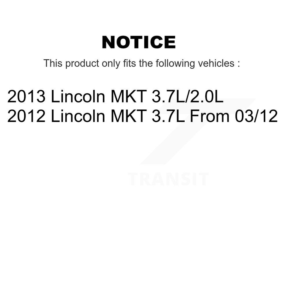 Front Suspension Control Arm And Ball Joint Assembly Steering Tie Rod End Stabilizer Bar Link Kit (8Pc) For Lincoln MKT KTR-100476