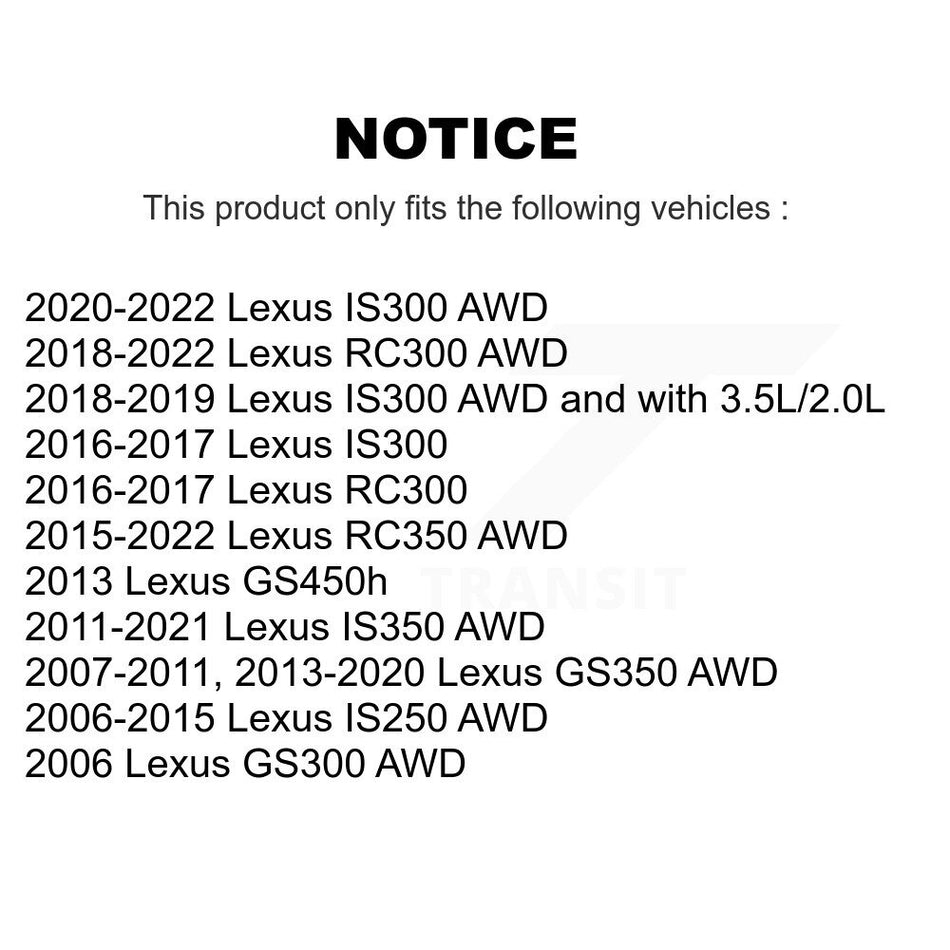 Front Suspension Stabilizer Bar Link Kit For Lexus IS250 GS350 IS300 IS350 GS300 RC350 RC300 GS450h KTR-100842