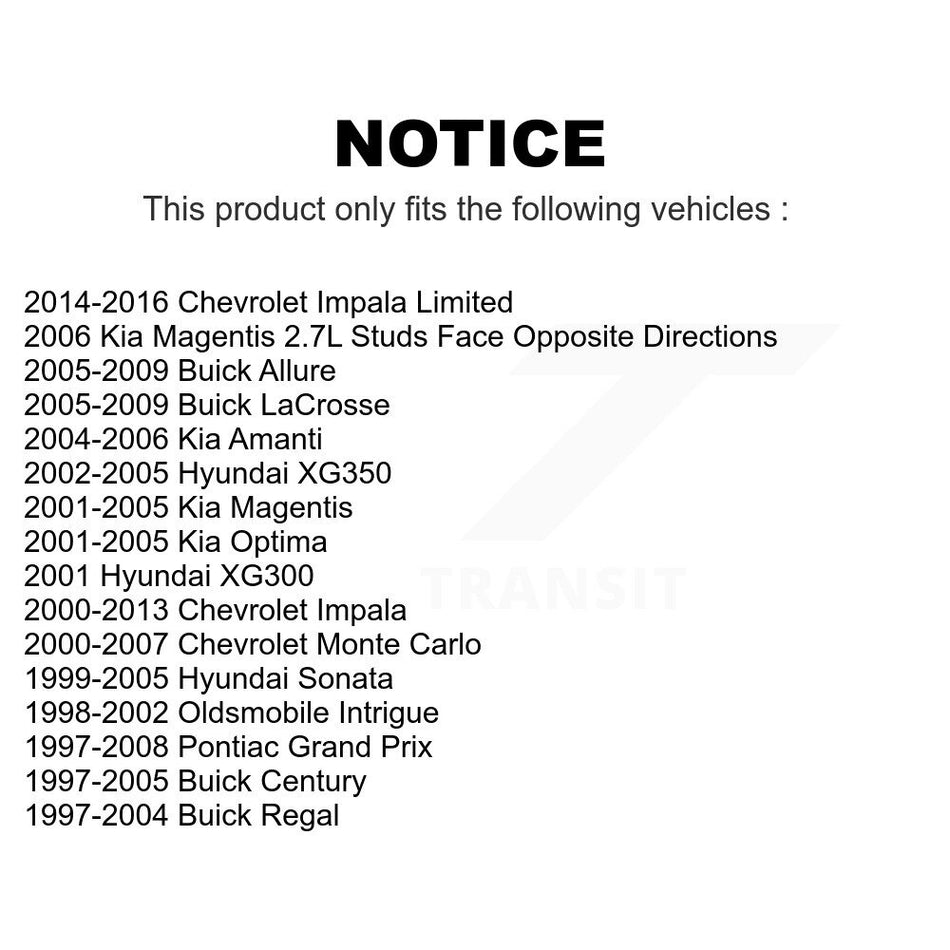 Rear Suspension Stabilizer Bar Link Pair For Chevrolet Impala Buick Pontiac Grand Prix Century LaCrosse Monte Carlo Limited Regal Oldsmobile Intrigue Allure KTR-100926