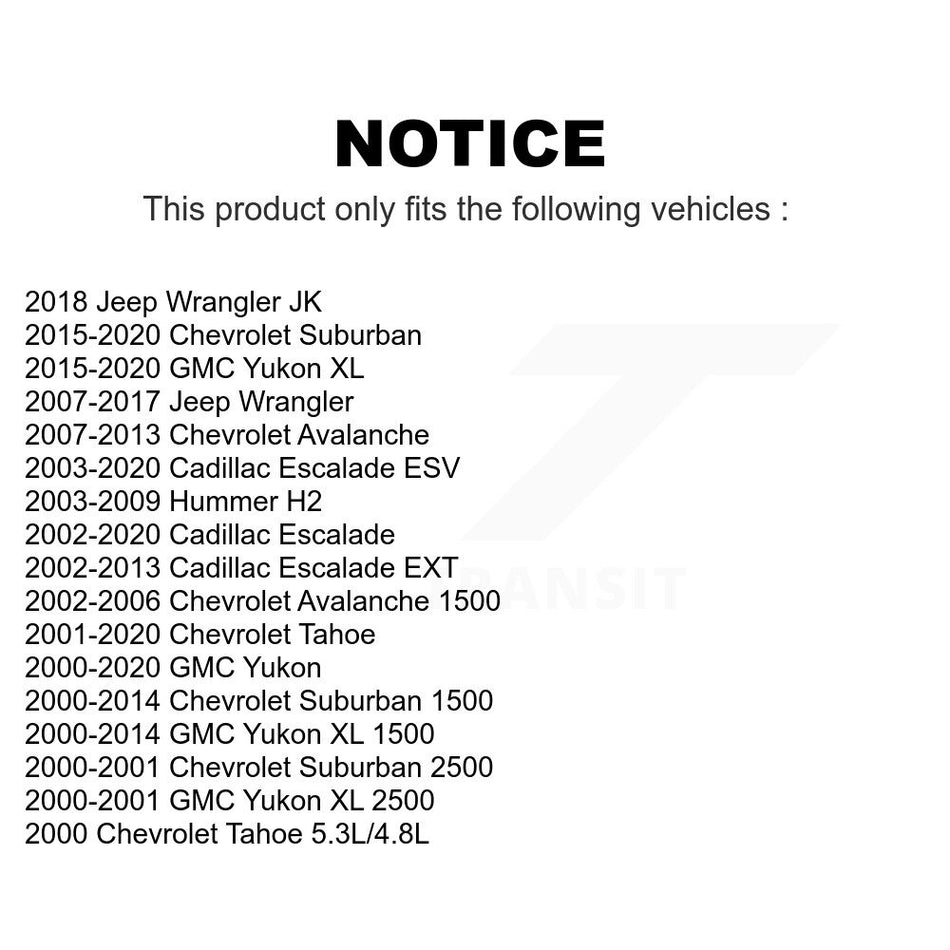 Rear Suspension Stabilizer Bar Link Pair For Chevrolet Tahoe Jeep GMC Wrangler Suburban 1500 Yukon Cadillac XL Escalade Avalanche ESV JK Hummer H2 EXT 2500 KTR-100927