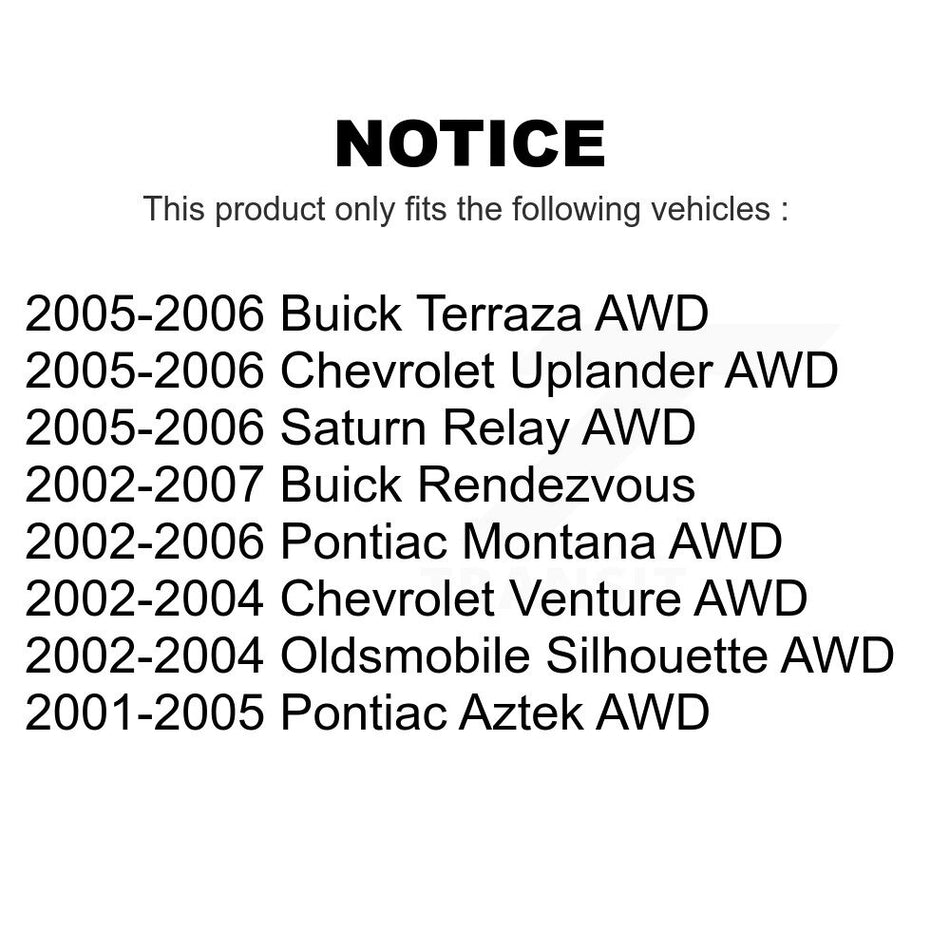 Rear Suspension Stabilizer Bar Link Pair For Buick Rendezvous Chevrolet Pontiac Venture Montana Uplander Aztek Terraza Oldsmobile Silhouette Saturn Relay KTR-100940