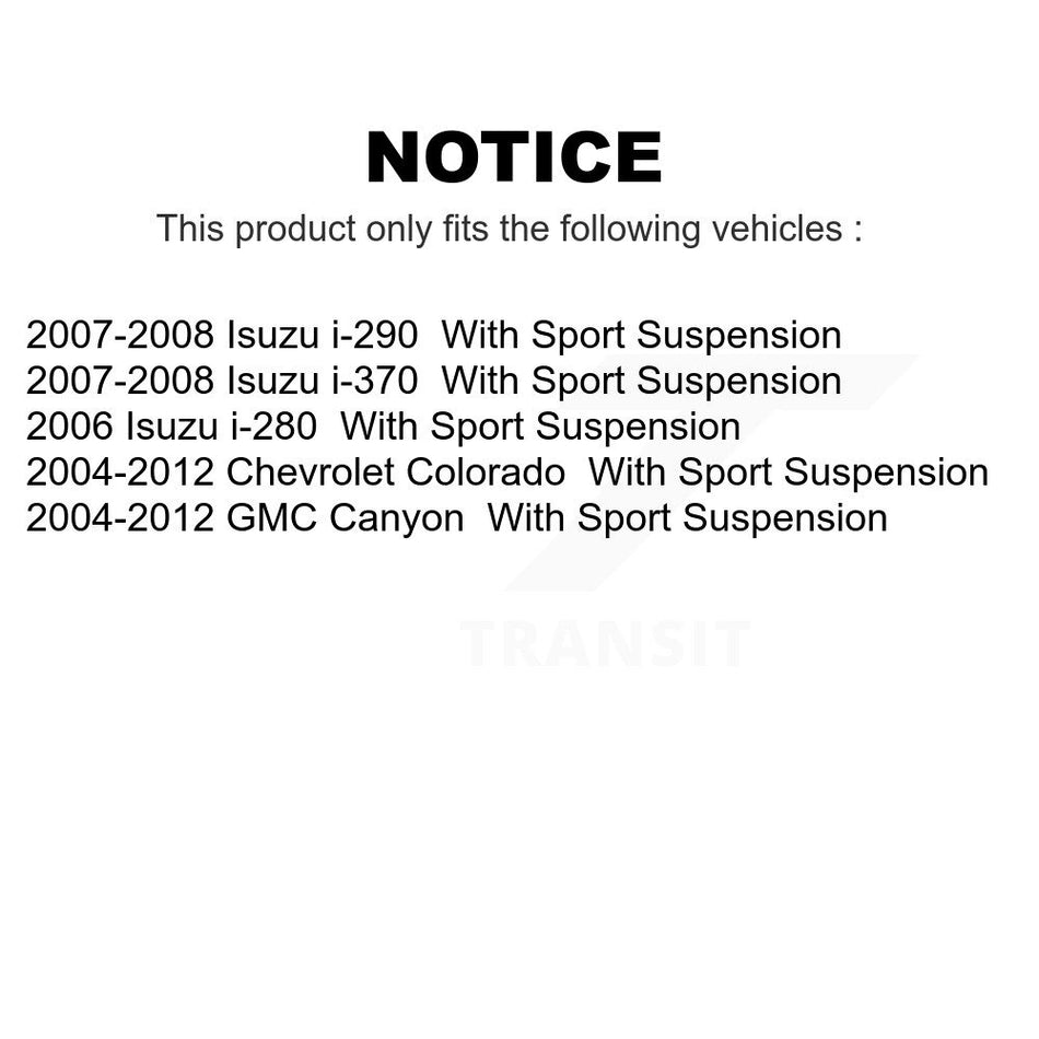 Rear Suspension Stabilizer Bar Link Pair For Chevrolet Colorado GMC Canyon Isuzu i-290 i-280 i-370 With Sport KTR-101025