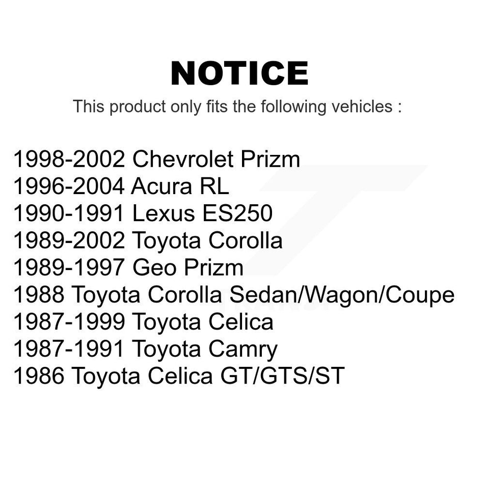 Rear Suspension Stabilizer Bar Link Pair For Toyota Corolla Prizm Chevrolet Geo Camry Celica Acura RL Lexus ES250 KTR-101054