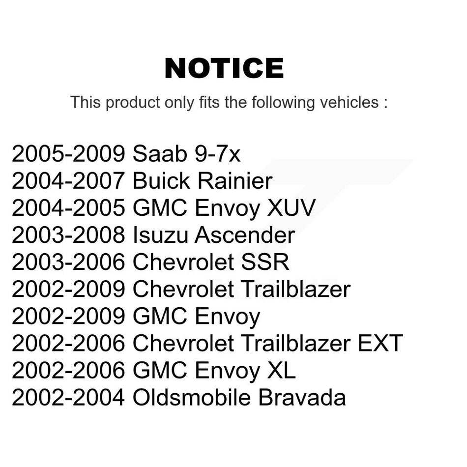 Rear Suspension Stabilizer Bar Link Kit For Chevrolet Trailblazer GMC Envoy EXT XL Buick Rainier Oldsmobile Bravada XUV SSR Isuzu Ascender Saab 9-7x KTR-101057