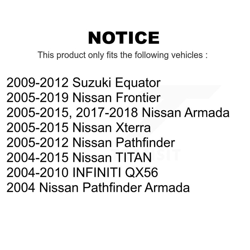 Front Suspension Ball Joints Pair For Nissan Frontier Titan Pathfinder Armada Xterra INFINITI QX56 Suzuki Equator TITAN KTR-101236