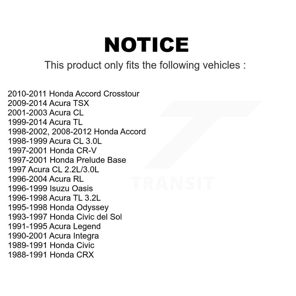 Front Suspension Ball Joints Pair For Honda Accord Acura TL CR-V TSX Integra CL RL Civic Crosstour del Sol Prelude Odyssey CRX Legend Isuzu Oasis KTR-101308