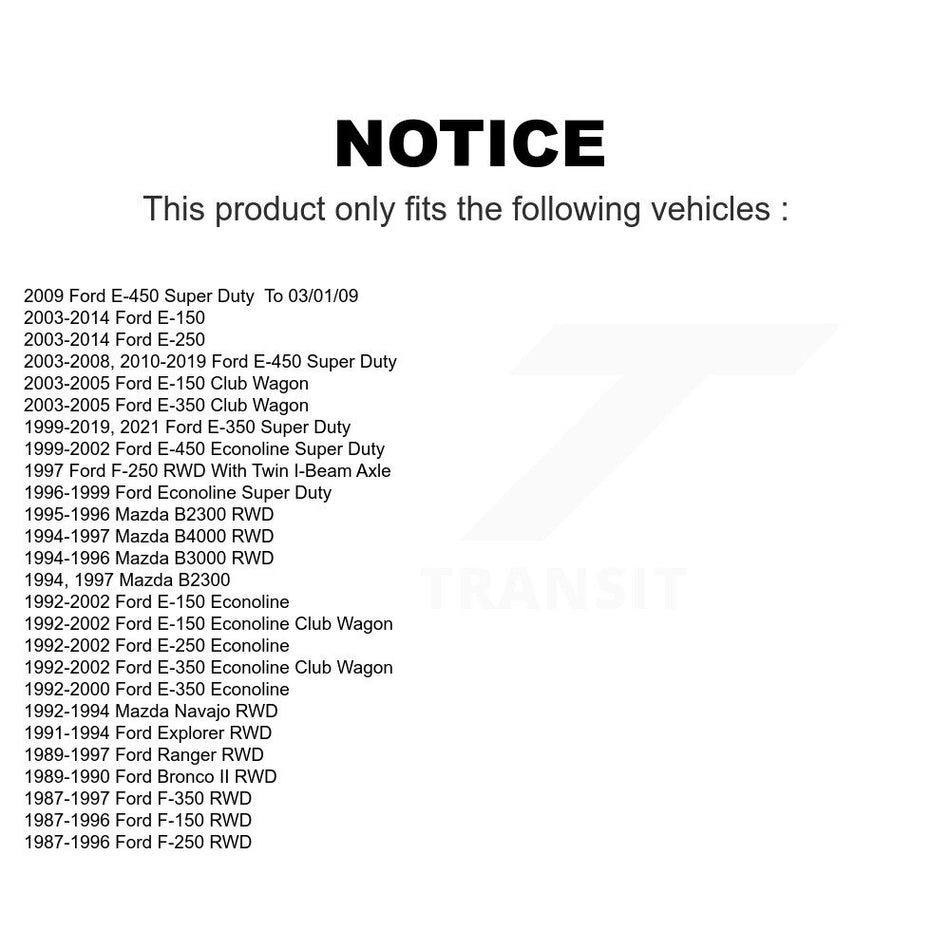 Front Suspension Ball Joints Pair For Ford F-150 E-350 Super Duty Ranger F-250 E-250 F-350 E-150 Econoline Club Wagon Explorer Mazda B2300 B4000 B3000 Bronco II E-450 Navajo KTR-101331