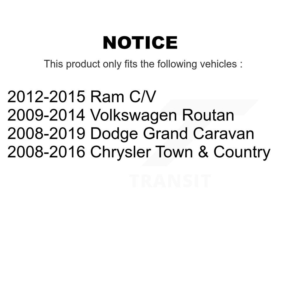 Front Suspension Control Arm And Ball Joint Assembly Kit For Dodge Grand Caravan Chrysler Town & Country Volkswagen Routan Ram C/V KTR-101453