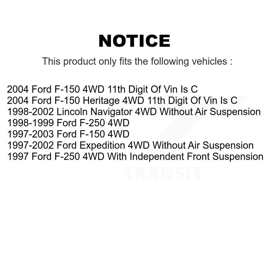 Front Suspension Control Arm And Ball Joint Assembly Kit For Ford F-150 Expedition Lincoln Navigator Heritage F-250 4WD KTR-101529