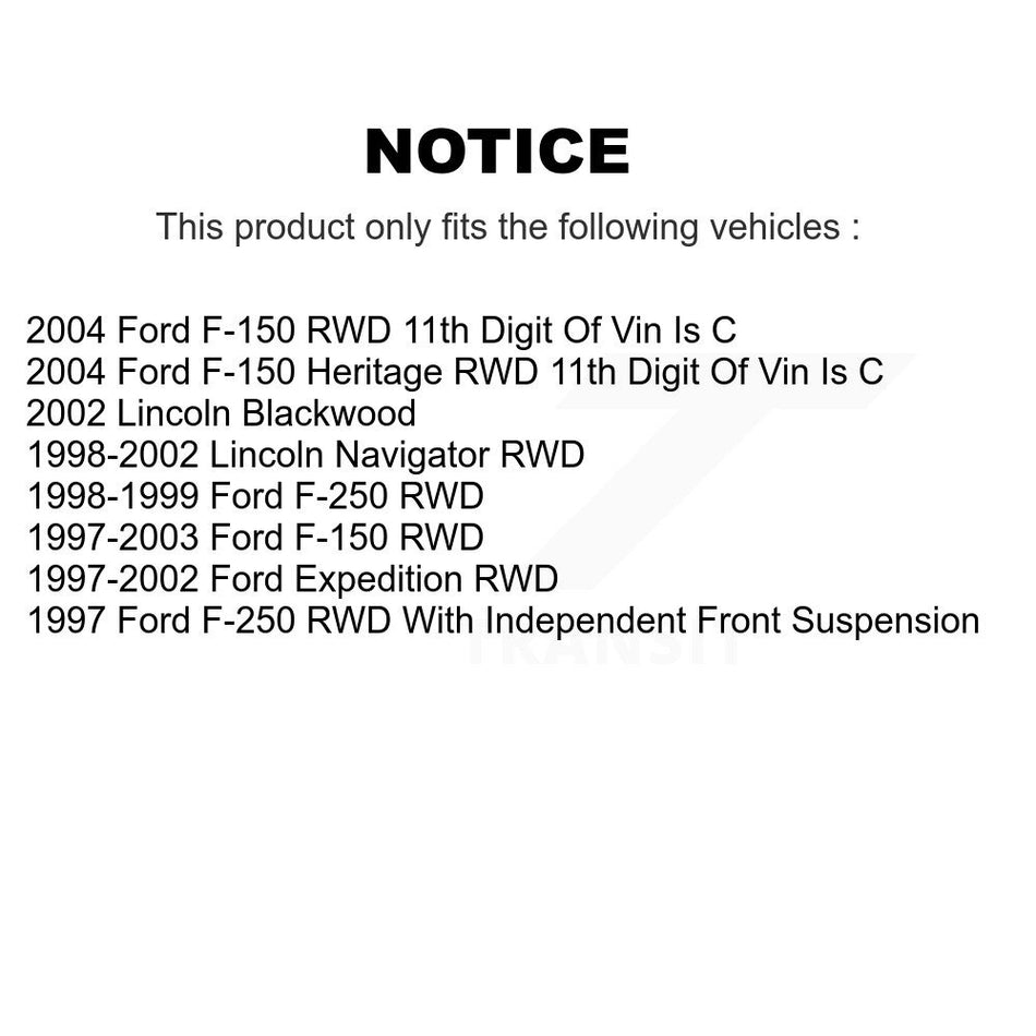 Front Suspension Control Arm And Ball Joint Assembly Kit For Ford F-150 Expedition Lincoln Navigator Heritage F-250 Blackwood KTR-101530