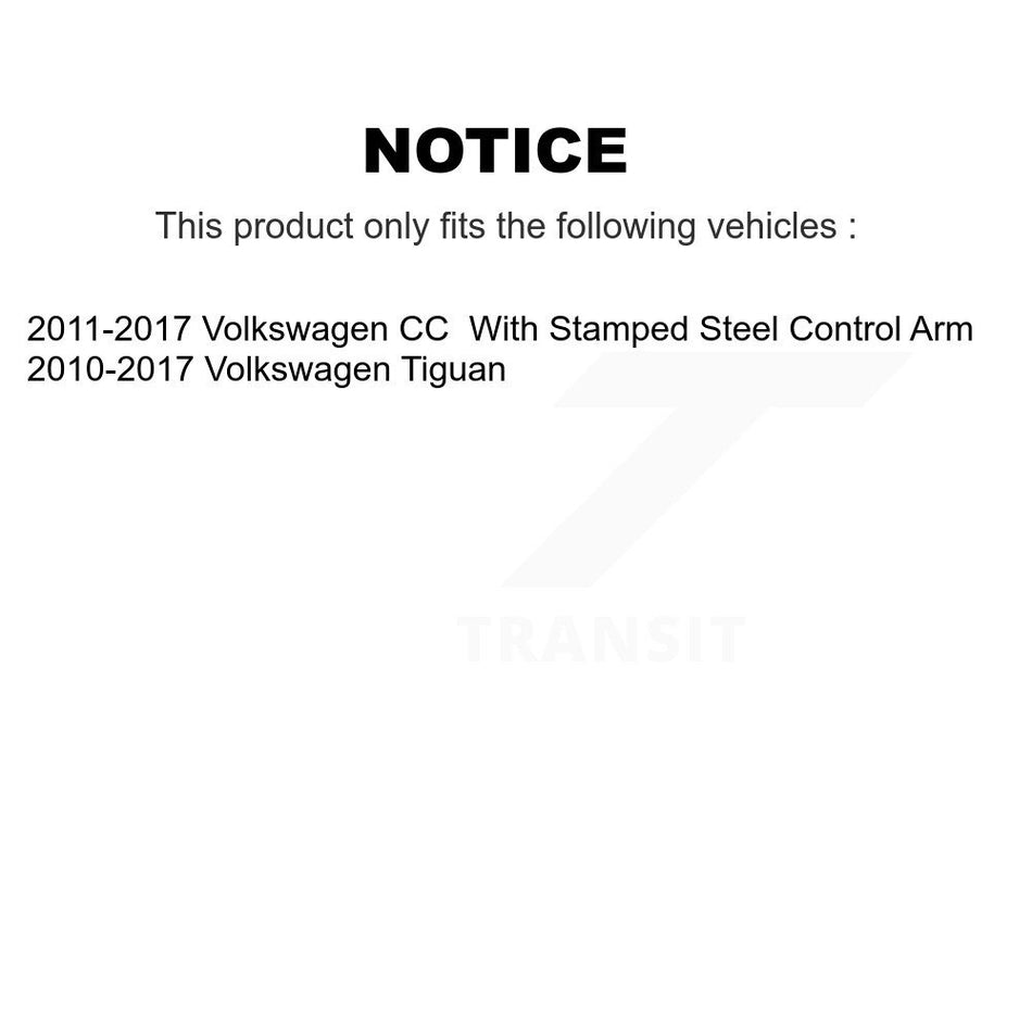 Front Suspension Control Arm And Ball Joint Assembly Steering Tie Rod End Stabilizer Bar Link Kit (8Pc) For Volkswagen Tiguan CC KTR-101608