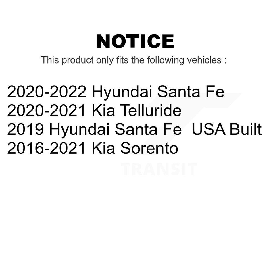 Front Suspension Stabilizer Bar Link Pair For Kia Sorento Hyundai Santa Fe Telluride KTR-101676