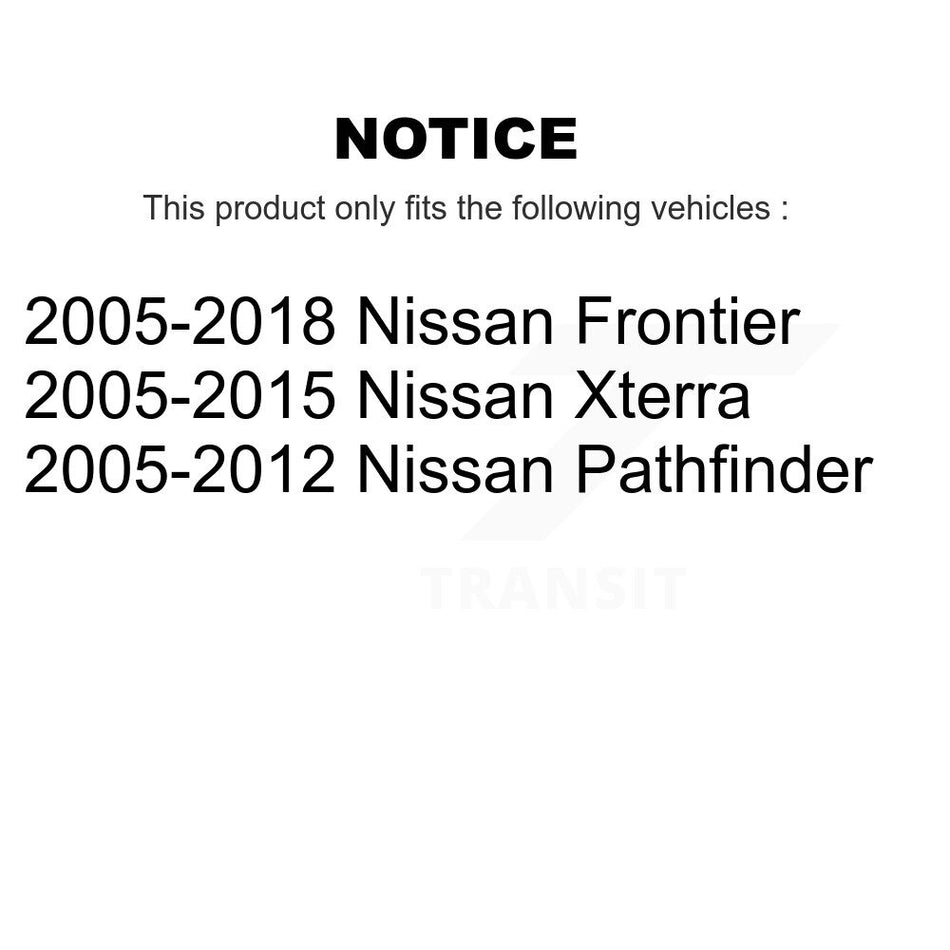 Front Suspension Control Arm And Ball Joint Assembly Steering Tie Rod End Stabilizer Bar Link Kit (8Pc) For Nissan Frontier Pathfinder Xterra KTR-101681