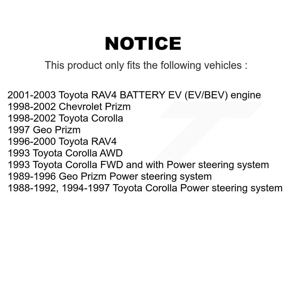 Front Steering Tie Rod End Kit For Toyota Corolla RAV4 Prizm Chevrolet Geo KTR-101871