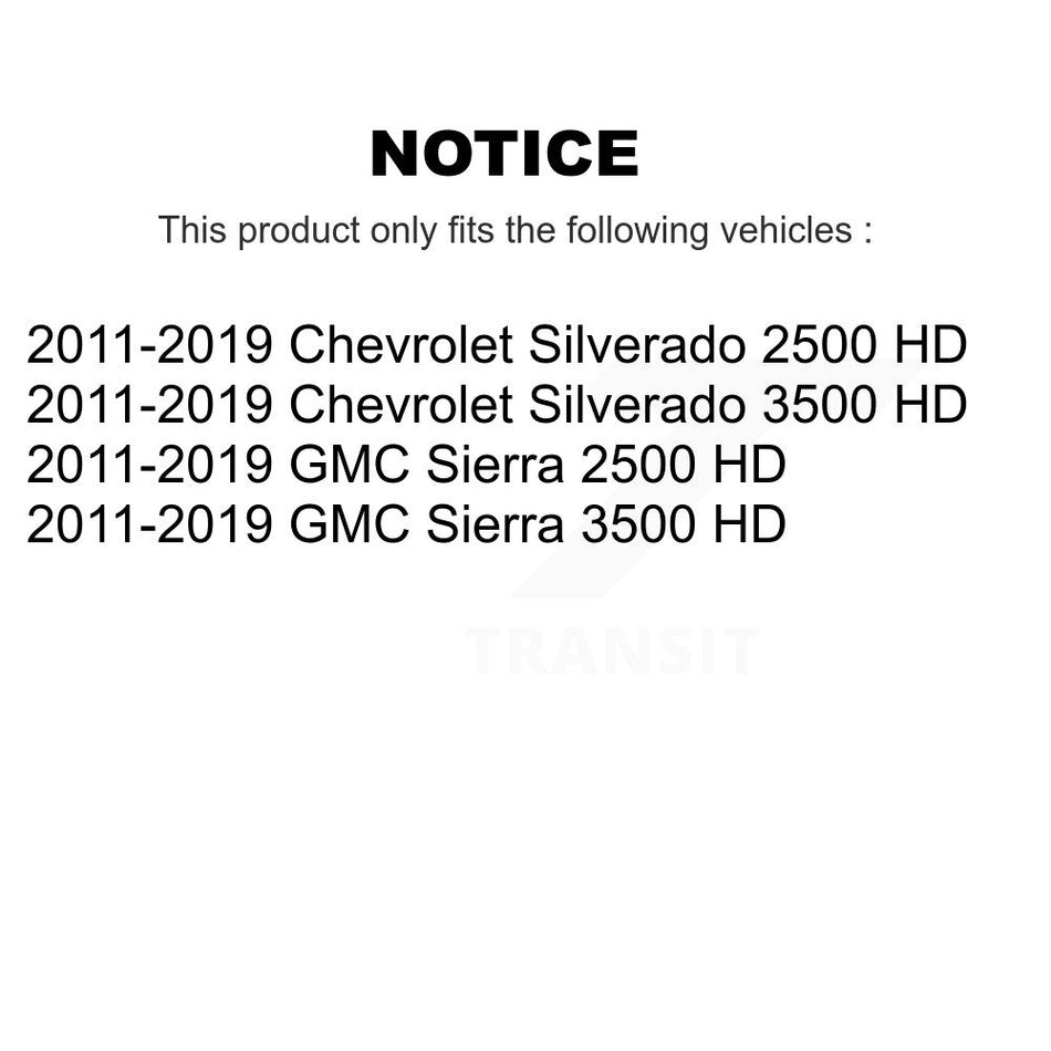 Front Steering Tie Rod End Kit For 2011-2019 Chevrolet Silverado 2500 HD GMC Sierra 3500 KTR-101954