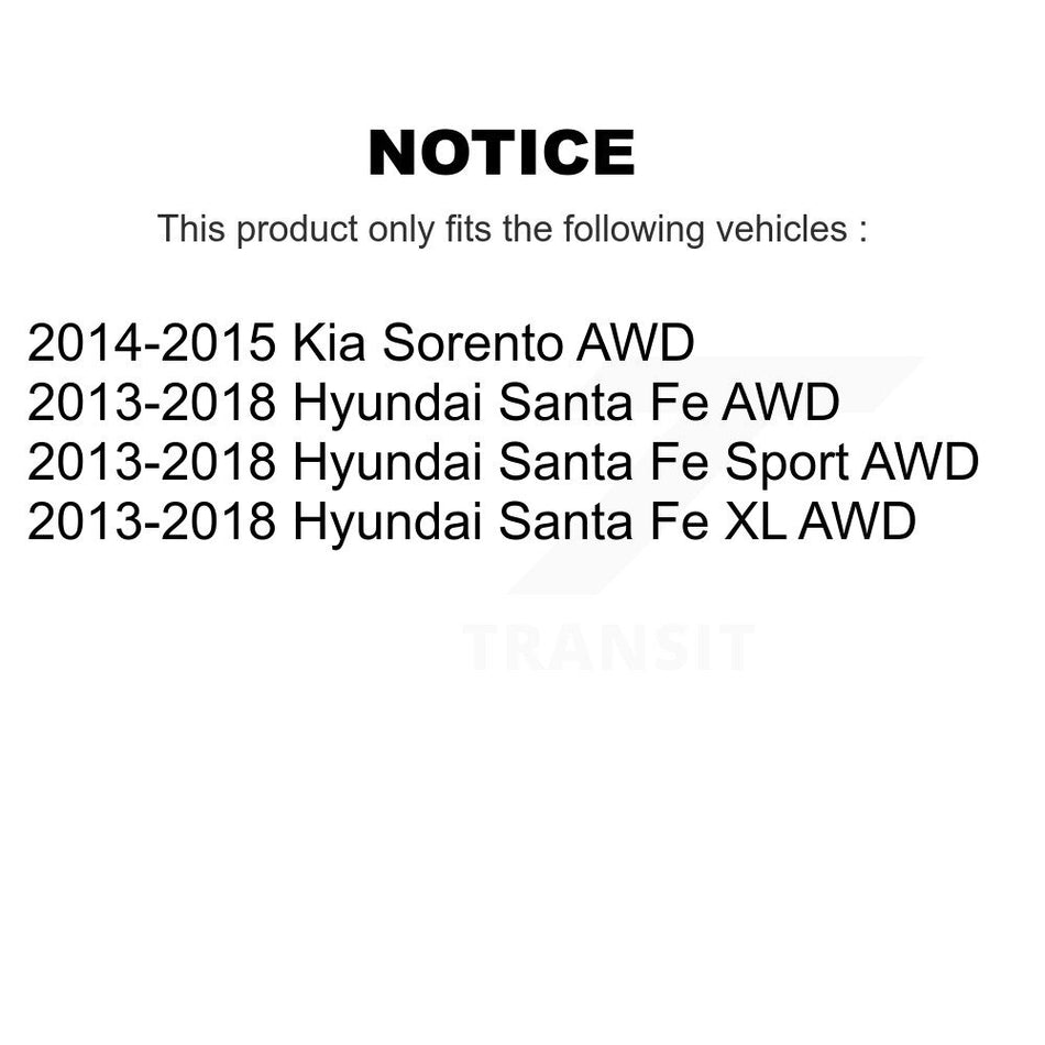 Front Rear Suspension Stabilizer Bar Link Kit For Hyundai Santa Fe Sport Kia Sorento XL AWD KTR-102206