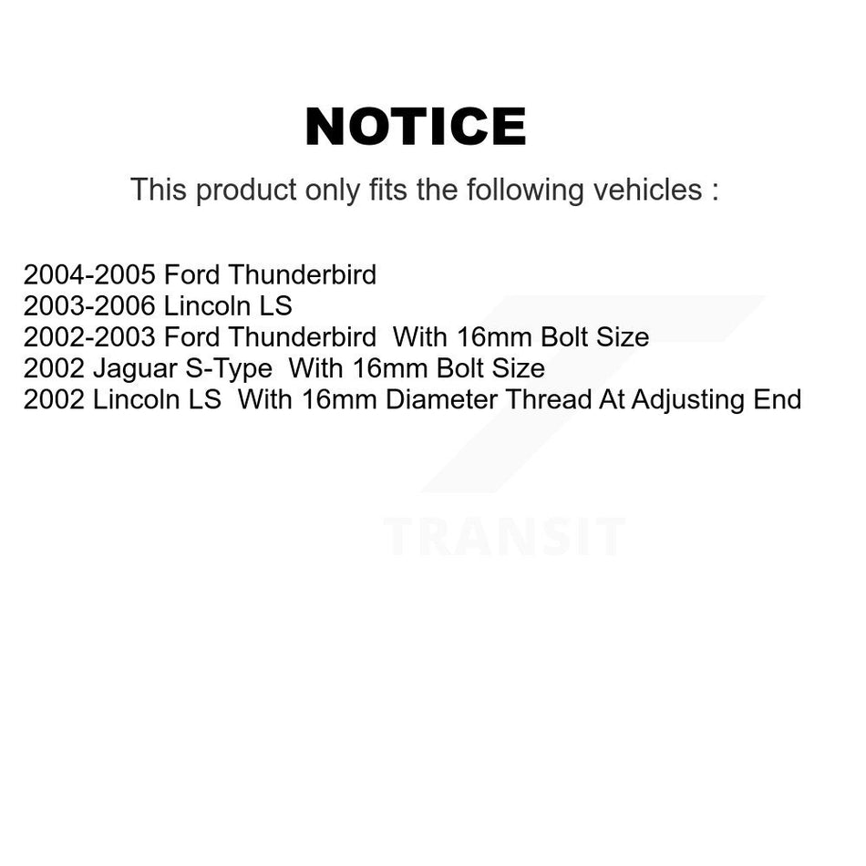 Front Suspension Ball Joint And Tie Rod End Kit For Lincoln LS Ford Thunderbird Jaguar S-Type KTR-102456