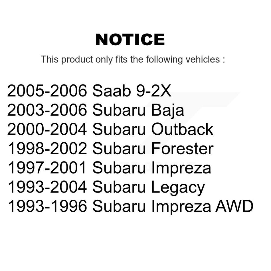 Front Suspension Control Arm And Tie Rod End Kit For Subaru Outback Legacy Forester Impreza Baja Saab 9-2X KTR-102563