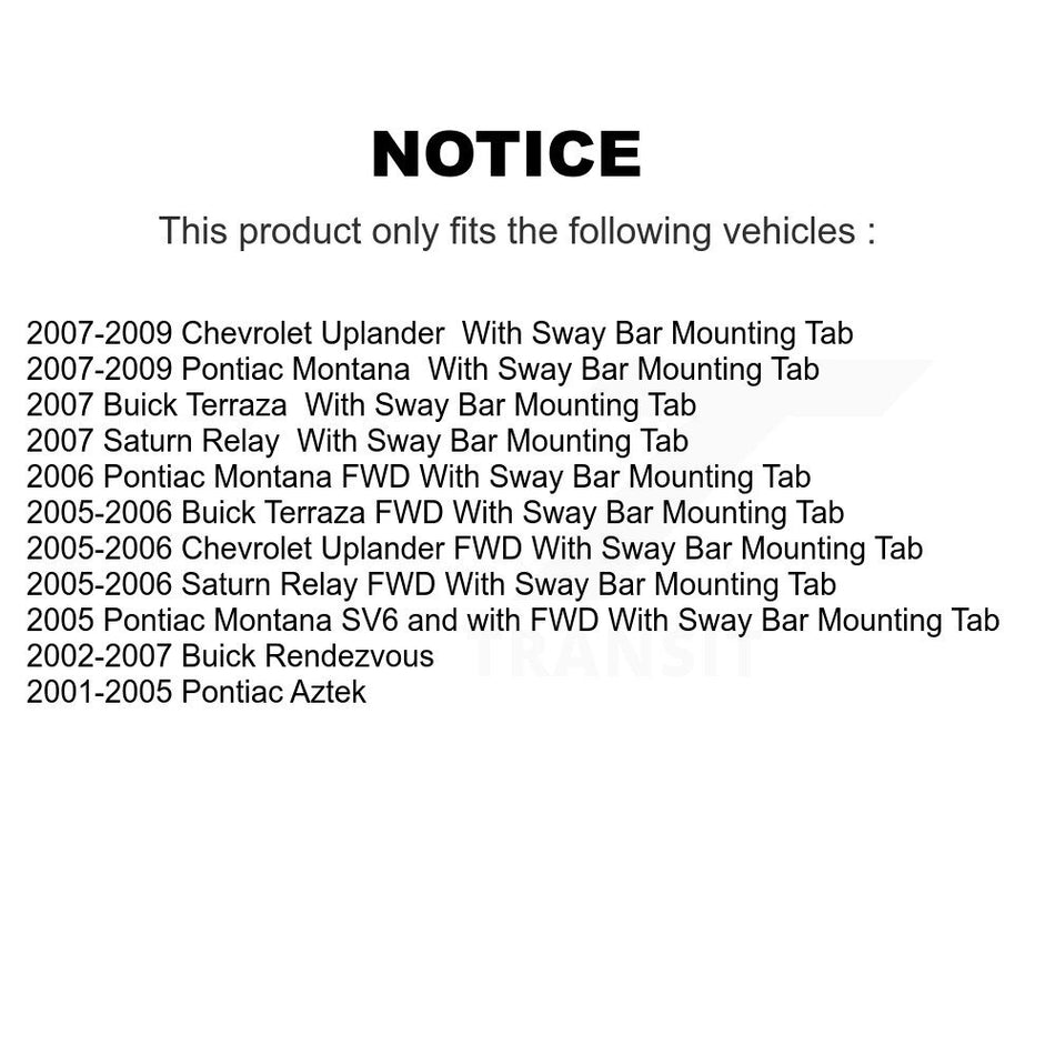 Front Suspension Control Arm Assembly And Tie Rod End Kit For Buick Rendezvous Chevrolet Uplander Pontiac Aztek Montana Terraza Saturn Relay KTR-102780