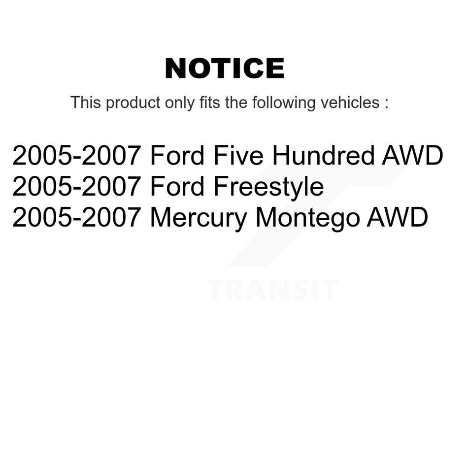 Front Suspension Control Arm Assembly And Tie Rod End Kit For 2005-2007 Ford Five Hundred Freestyle Mercury Montego KTR-102783