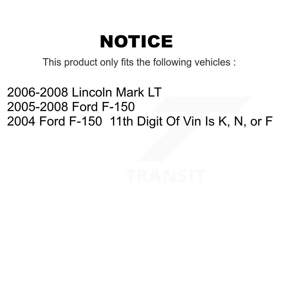 Front Suspension Control Arm Assembly And Tie Rod End Kit For Ford F-150 Lincoln Mark LT KTR-102802