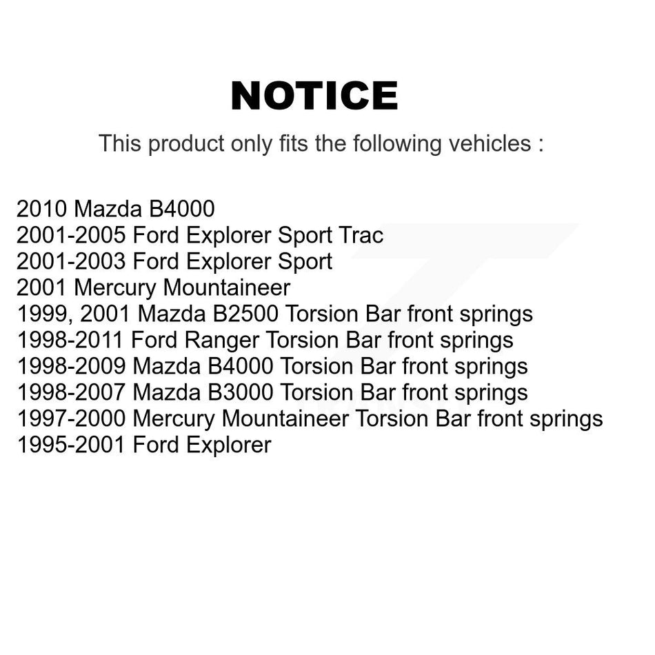 Front Suspension Control Arms And Upper Ball Joints Kit For Ford Ranger Explorer Sport Trac Mazda Mercury Mountaineer B3000 B4000 B2500 KTR-103318