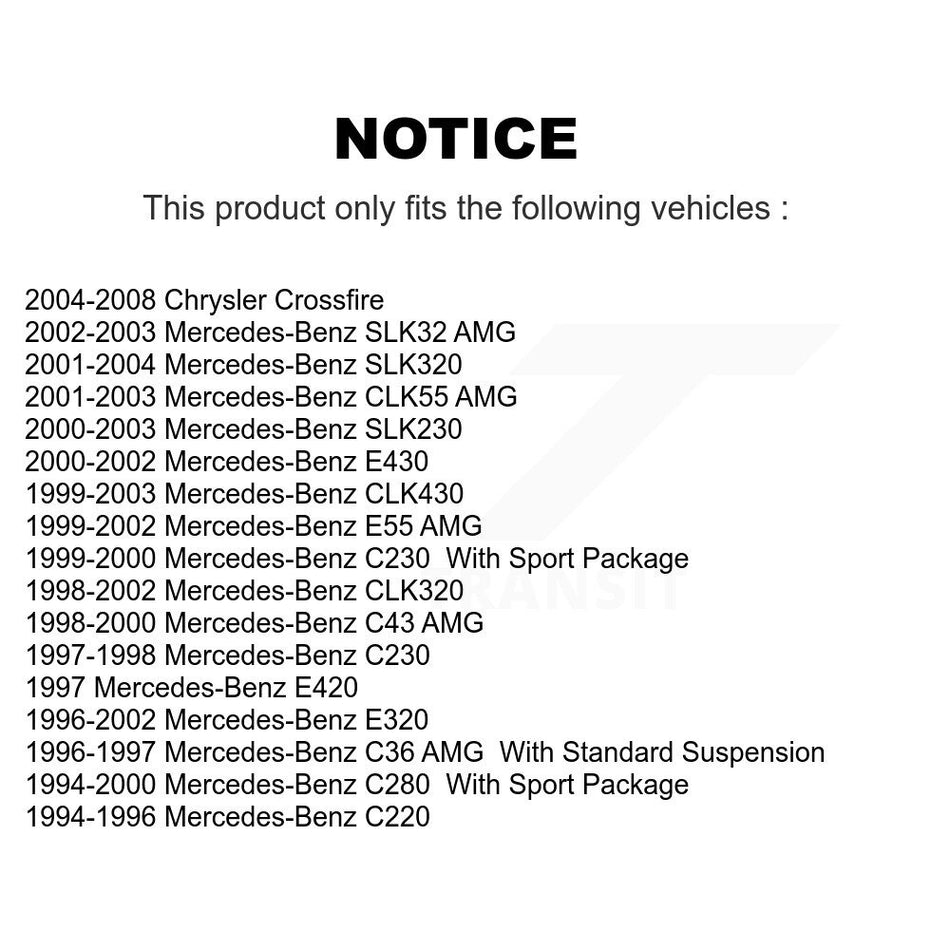 Front Suspension Control Arms And Lower Ball Joints Kit For Mercedes-Benz E320 Chrysler Crossfire C230 CLK320 C280 CLK430 SLK320 SLK230 E430 C220 E420 CLK55 AMG E55 SLK32 C43 C36 KTR-103406