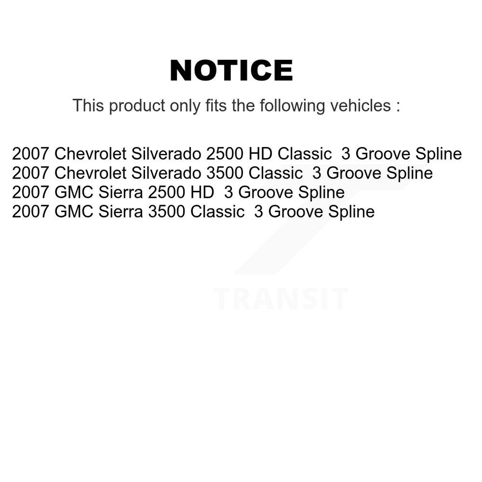 Front Control Arms Assembly And Lower Ball Joints Tie Rods Link Sway Bar Suspension Kit (13Pc) For 2007-2007 Chevrolet Silverado 2500 HD Classic GMC Sierra 3500 3 Groove Spline KTR-103411