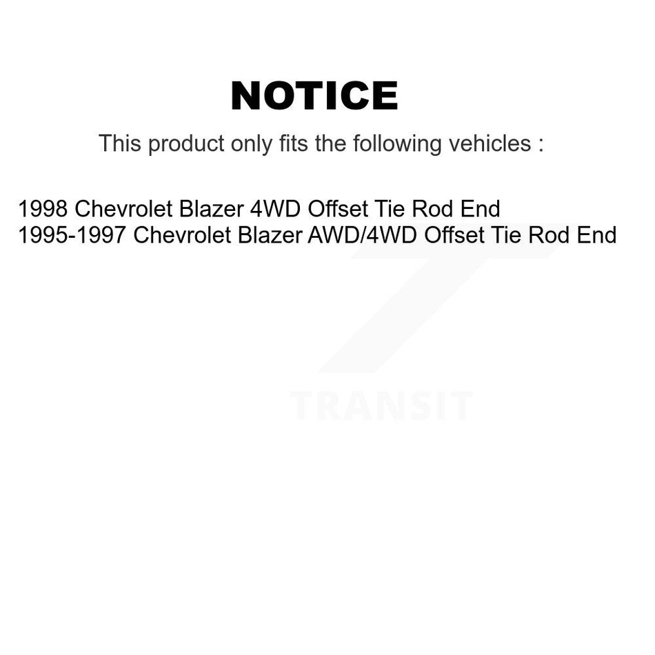 Front Control Arms Assembly And Lower Ball Joints Tie Rods Link Sway Bar Suspension Kit (13Pc) For Chevrolet Blazer Offset Rod End KTR-103453