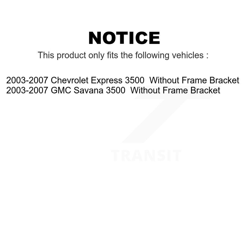 Front Control Arms Assembly And Lower Ball Joints Tie Rods Link Sway Bar Suspension Kit (13Pc) For 2003-2007 Chevrolet Express 3500 GMC Savana Without Frame Bracket KTR-103740