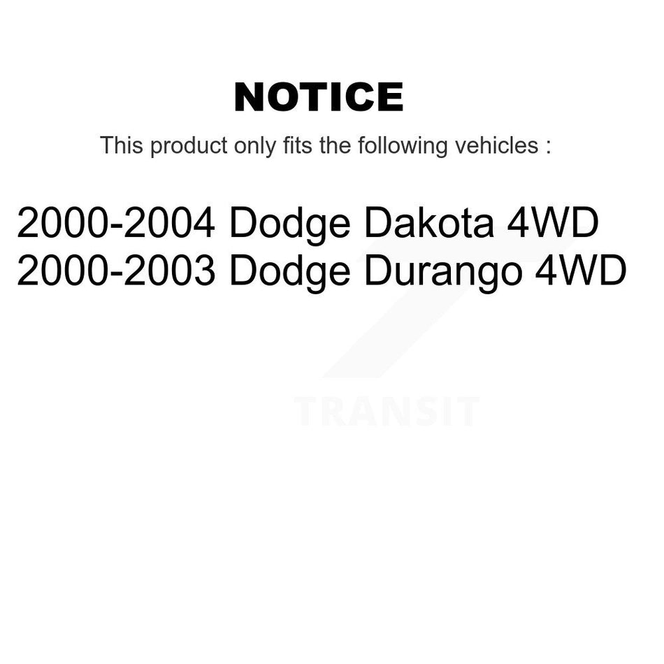 Front Steering Tie Rod End Kit For Dodge Dakota Durango 4WD KTR-103773