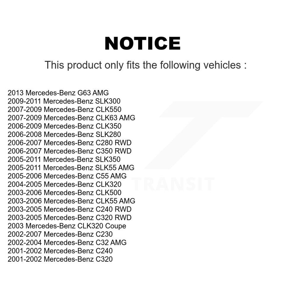 Front Steering Tie Rod End Kit For Mercedes-Benz C230 C240 CLK350 C320 C280 CLK320 CLK500 SLK350 SLK280 CLK550 SLK300 C350 SLK55 AMG CLK55 C32 C55 G63 CLK63 KTR-103911