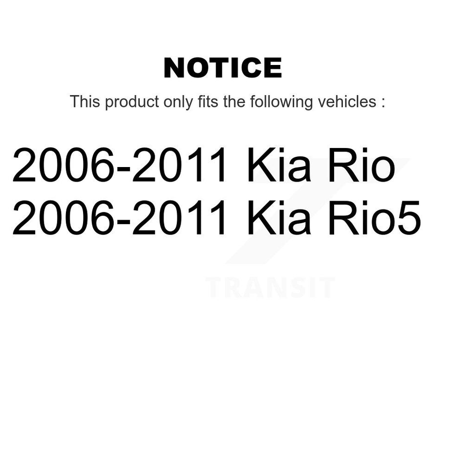 Front Suspension Control Arm With Tie Rod End And Ball Joint Kit (6Pc) For 2006-2011 Kia Rio Rio5 KTR-103994